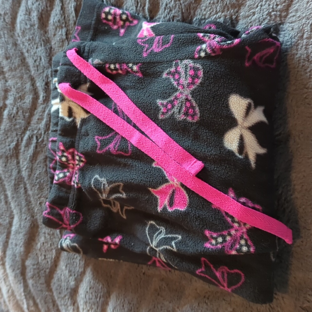 Sonoma Pajama Pants Pink and Black Bows Woman's Medium